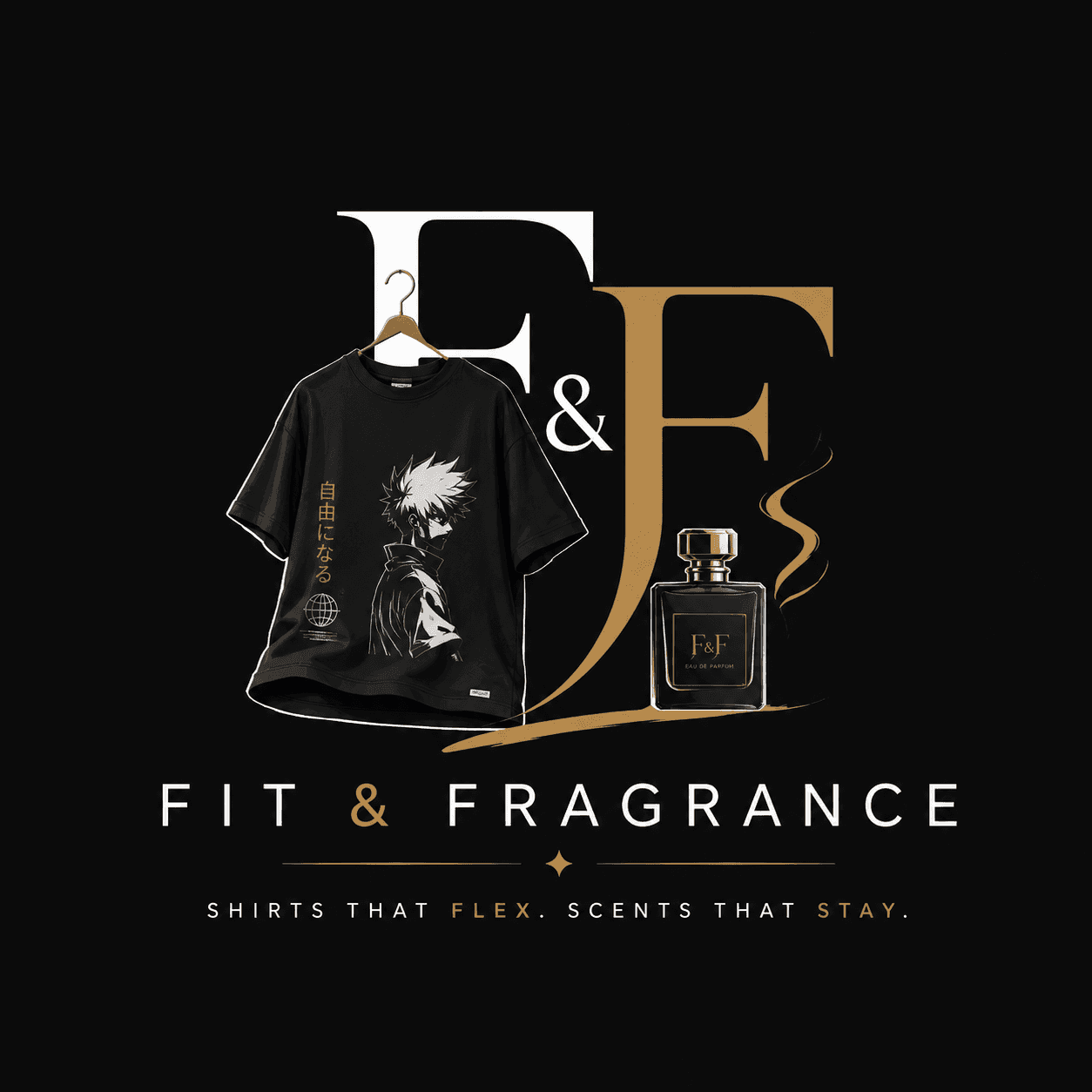 Fit & Fragrance shirt and perfume hero artwork